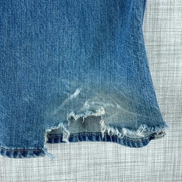 Polo Jeans Mens Size 34x30 boot distressed bottom hem 2574 - Picture 12 of 13